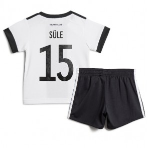 Maillot de foot Allemagne Niklas Sule #15 Domicile enfant Monde 2022 Manches Courte (+ pantalon court)